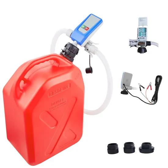 Raytal Portable 4 AA Battery Powered 3.8 Gpm /14.4 Lpm Fuel Transfer Pump, with Manual Nozzle