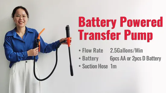 2.2gpm Liquid Portable Automatic Transfer Battery Powered Siphon Oil Fuel Pump