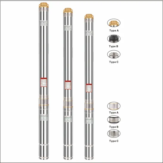 4skm 4sdm 4sp 0.55HP 1HP 1.5HP 2HP 3HP Low Noise High Efficiency Copper Wire Borehole Drainage Solar Submersible Electric Clean Deep Well Water Pump 