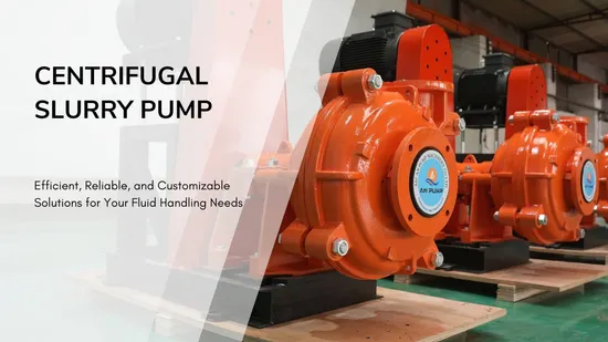 China High Chrome Alloy Horizontal Centrifugal Corrosion and Wear Resistant Slurry Pump 